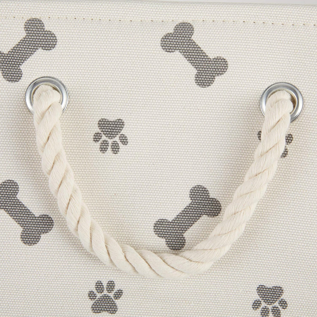 Bone Dry Dog Toy Basket, Rectangle Gray Large, Collapsible