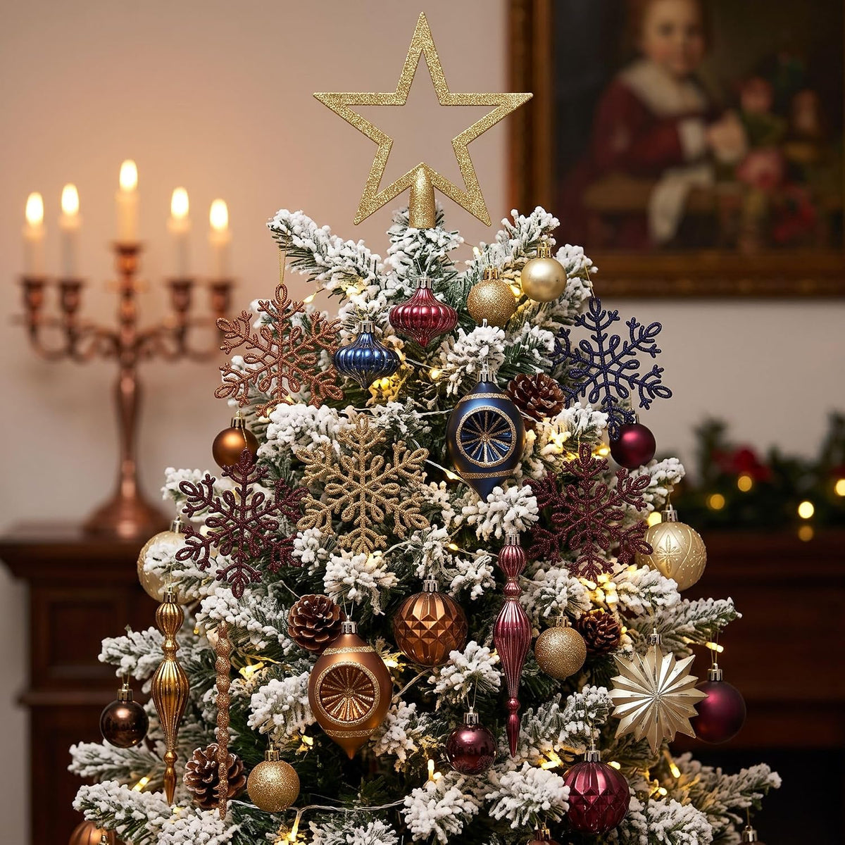 Valery Madelyn 100ct Christmas Tree Decorations Ball Ornaments Set Medium