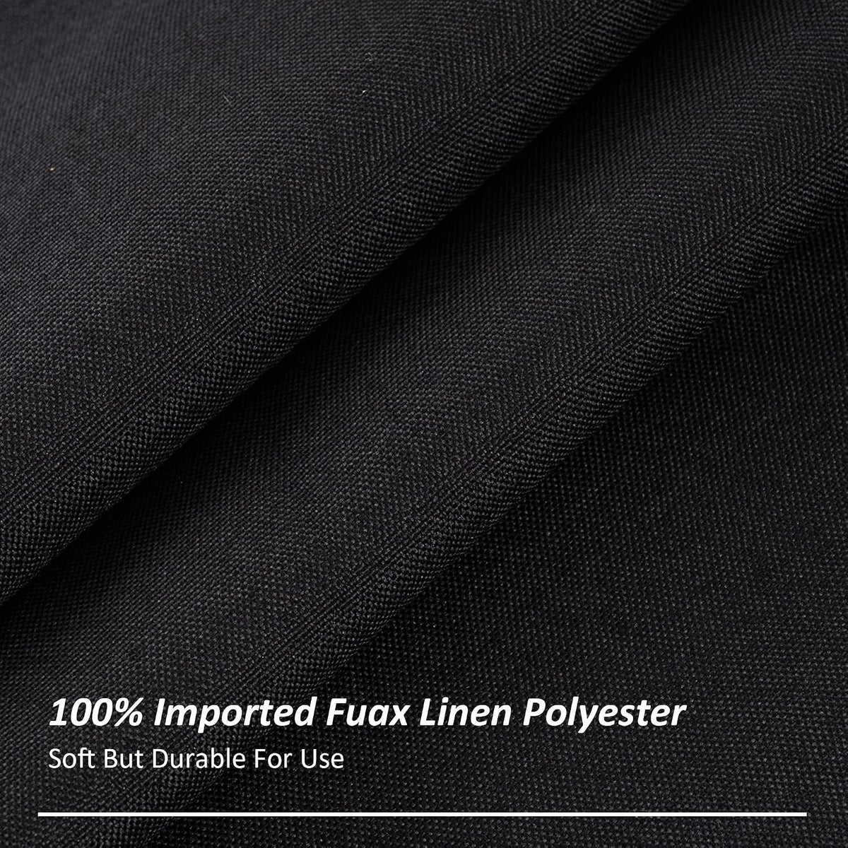 Faux Linen Armchair Caddy for Couch 35"x19.5" Black Linen