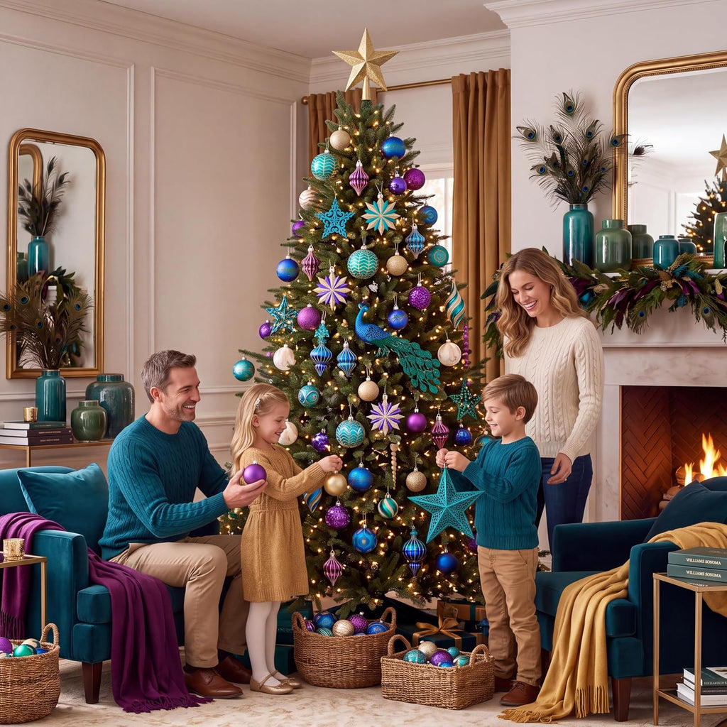 Valery Madelyn 80ct Christmas Ball Ornaments Tree Decorations Set