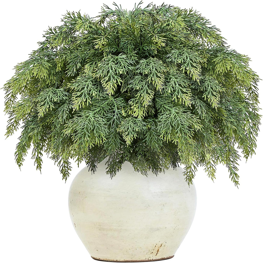 20 inch Cedar Stems 12Pcs, Real Touch Artificial Faux Greenery