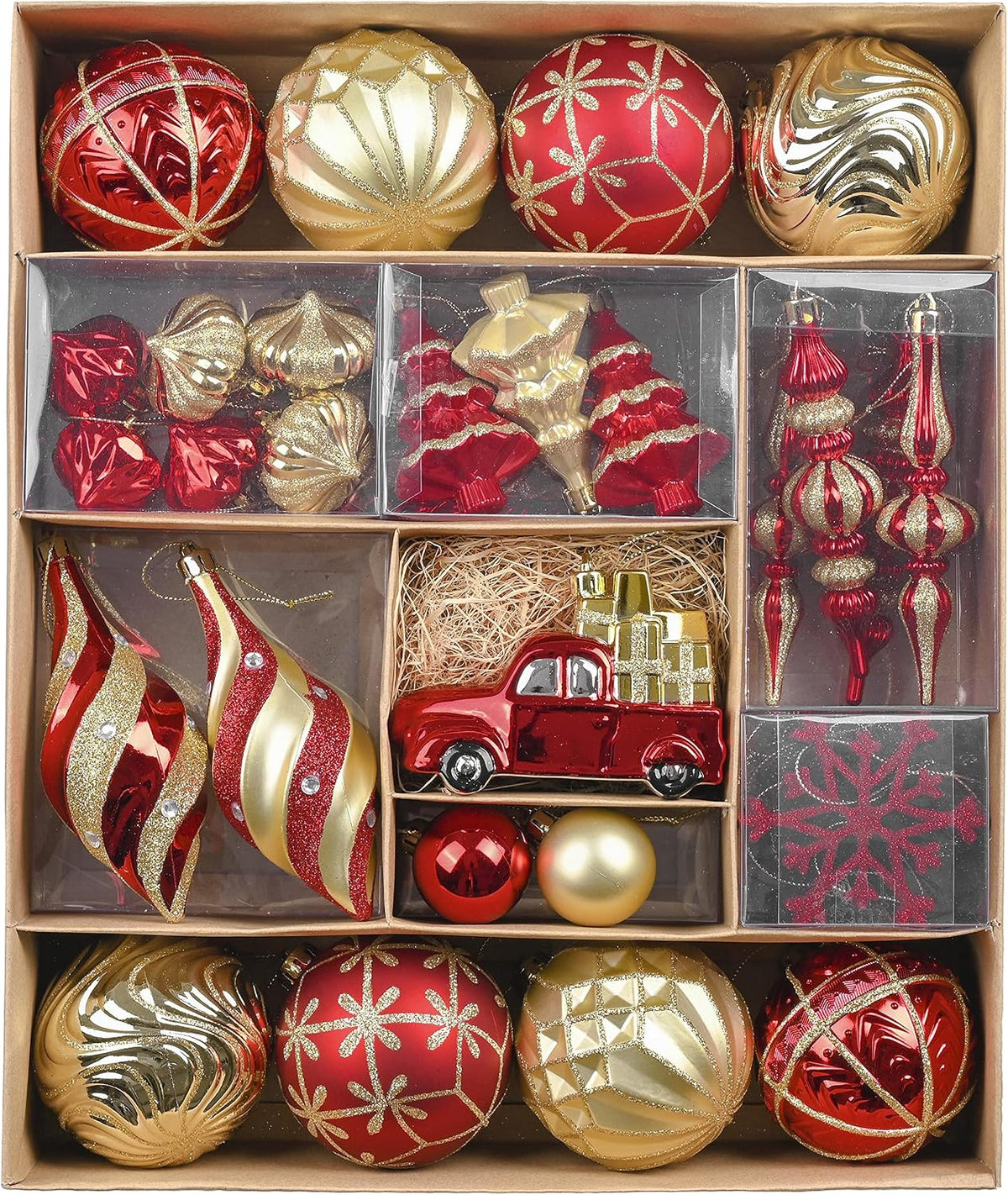 Valery Madelyn 60ct Christmas Tree Decorations Ball Ornaments Set
