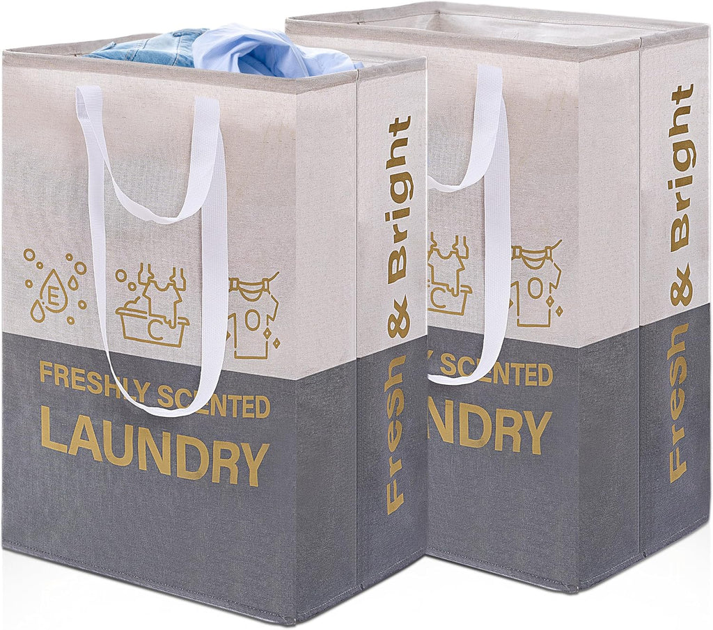 2 Pack Laundry Baskets, 92L Laundry Hamper with Handles