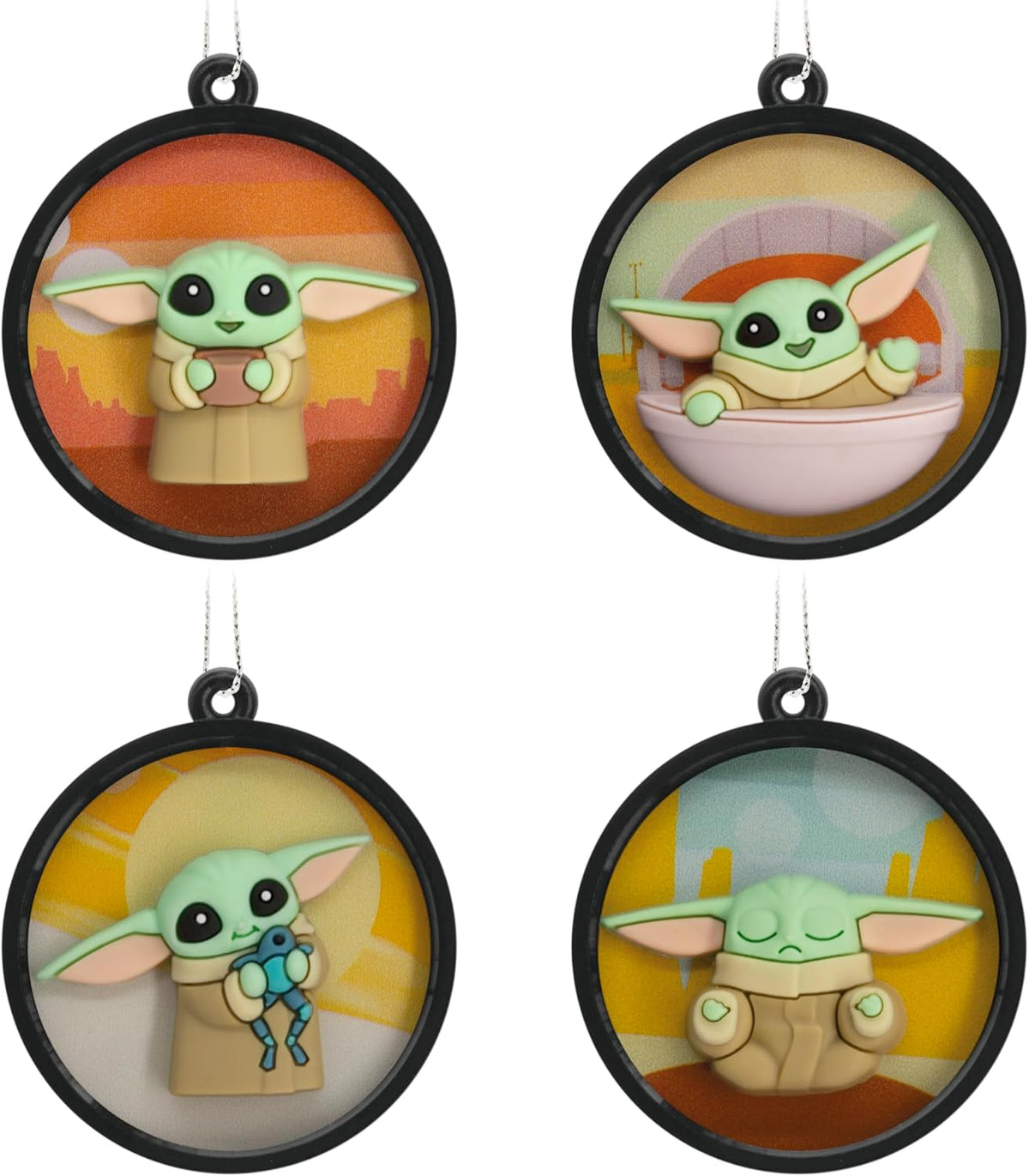 Hallmark Star Wars: The Mandalorian Mini Christmas Ornaments, Set of 4