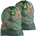 Handy Laundry Mesh XL Laundry Bag 24"x36" 2-Pack, Heavy Duty, Green