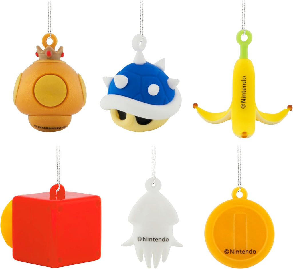 Hallmark Mini Nintendo Christmas Ornaments (Mario Kart) Set of 6