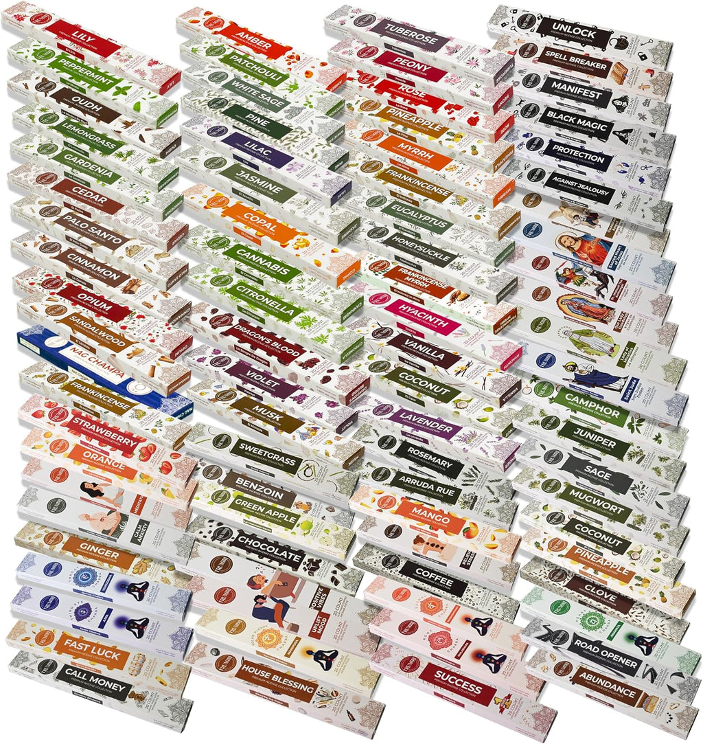 Trumiri Incense Sticks - Insence-Sticks - 12 Random Scents Variety Pack of Insense Inciensos - 20 Inscents-Sticks per Scent - Total 240 Incents + Holder Burner