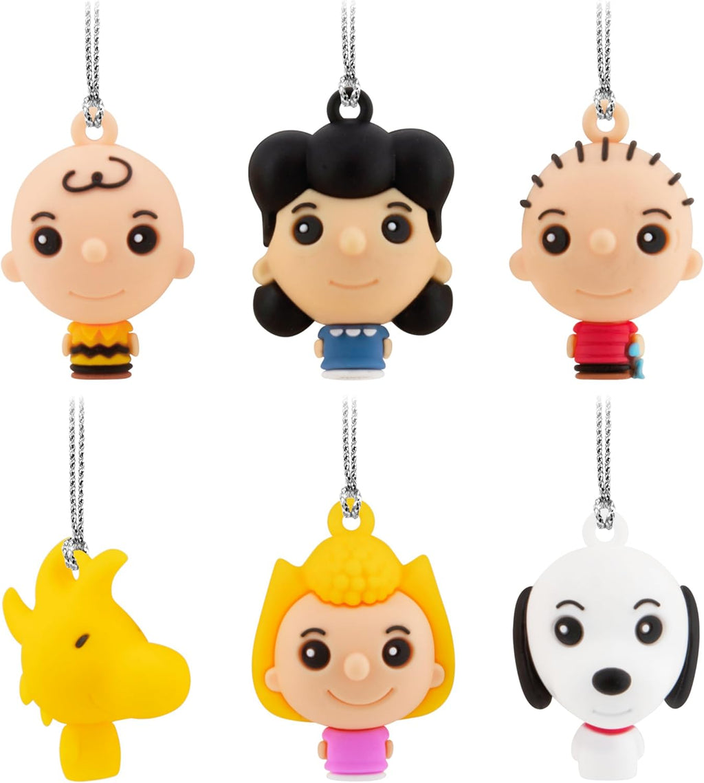 Hallmark Peanuts Mini Christmas Ornaments, Shatterproof, Set of 6
