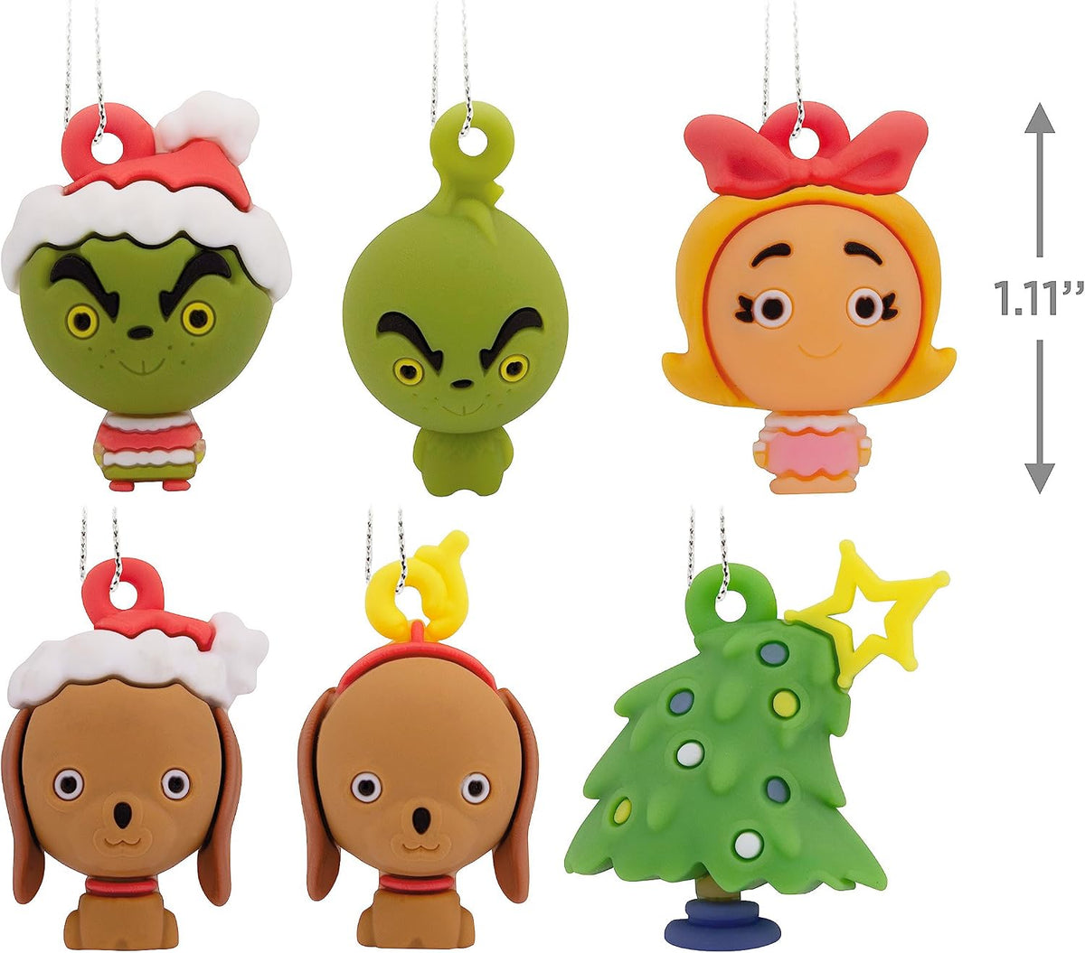 Hallmark Dr. Seuss How The Grinch Stole Christmas! Miniature Christmas Ornaments, Set of 6
