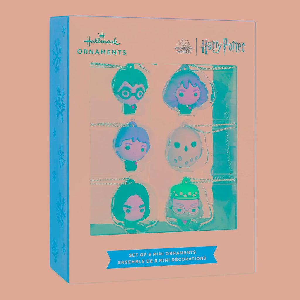 Hallmark Harry Potter and Friends Mini Christmas Ornaments, Shatterproof, Set of 6