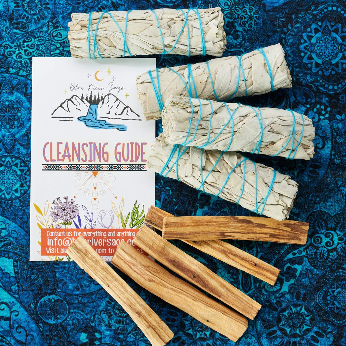 White Sage Smudge Sticks (4) + Palo Santo Sticks from Peru (5)