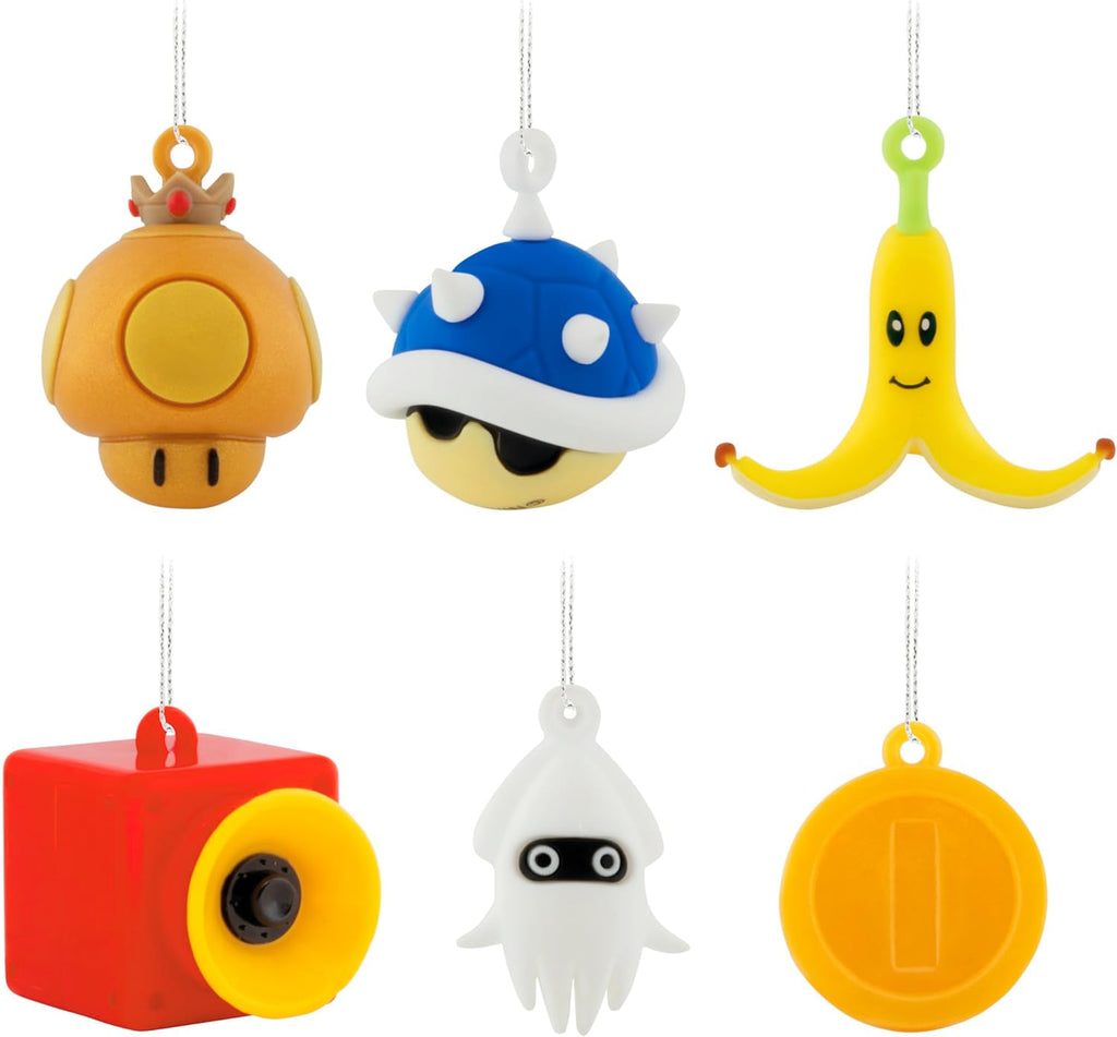 Hallmark Mini Nintendo Christmas Ornaments (Mario Kart) Set of 6