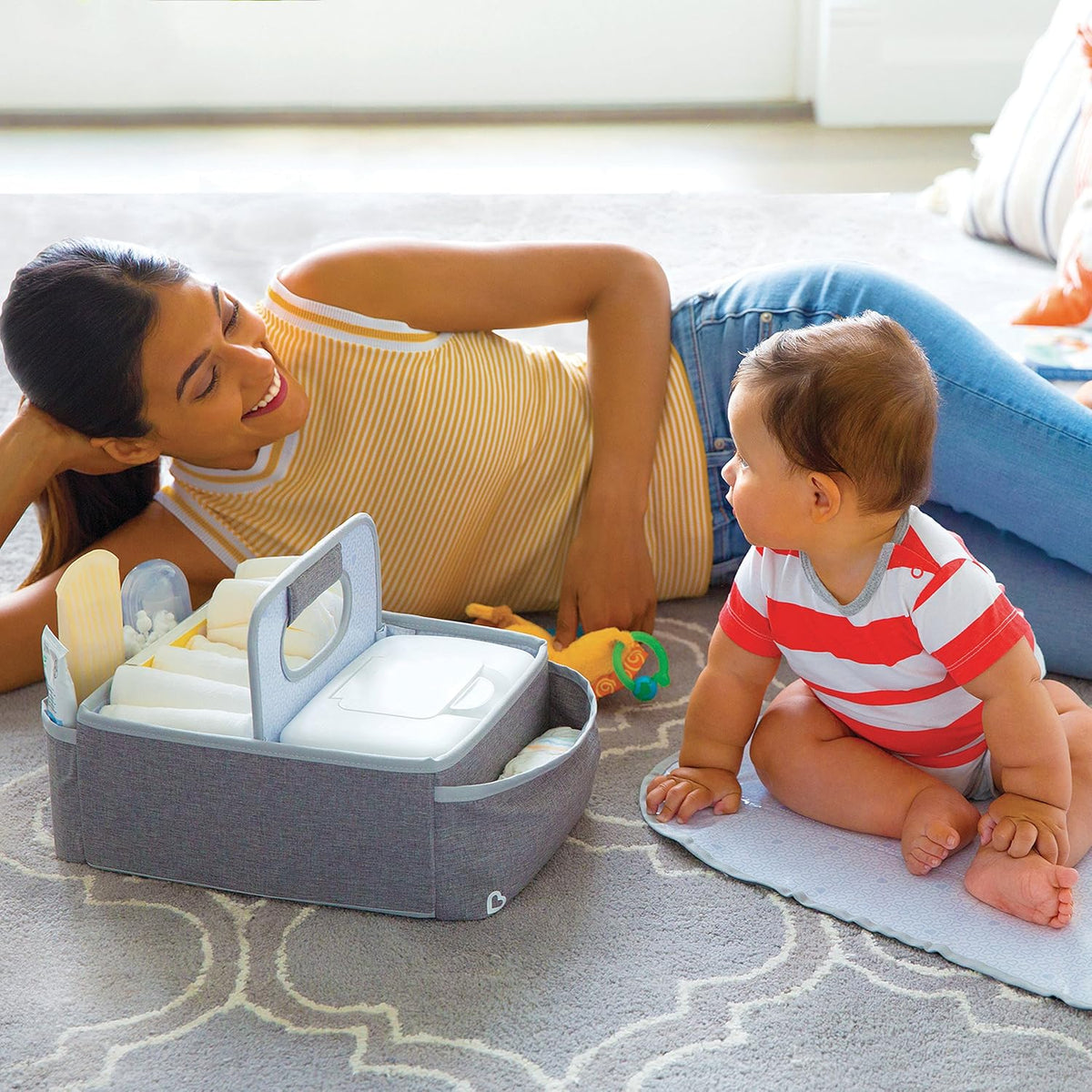 Munchkin® Portable Diaper Caddy Organizer, Grey