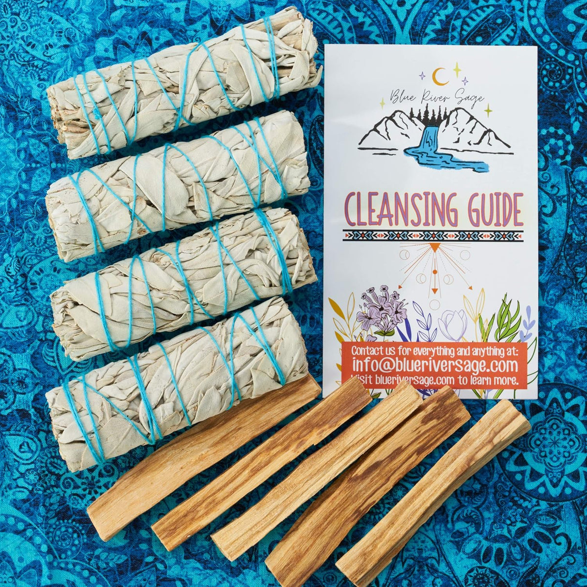 White Sage Smudge Sticks (4) + Palo Santo Sticks from Peru (5)
