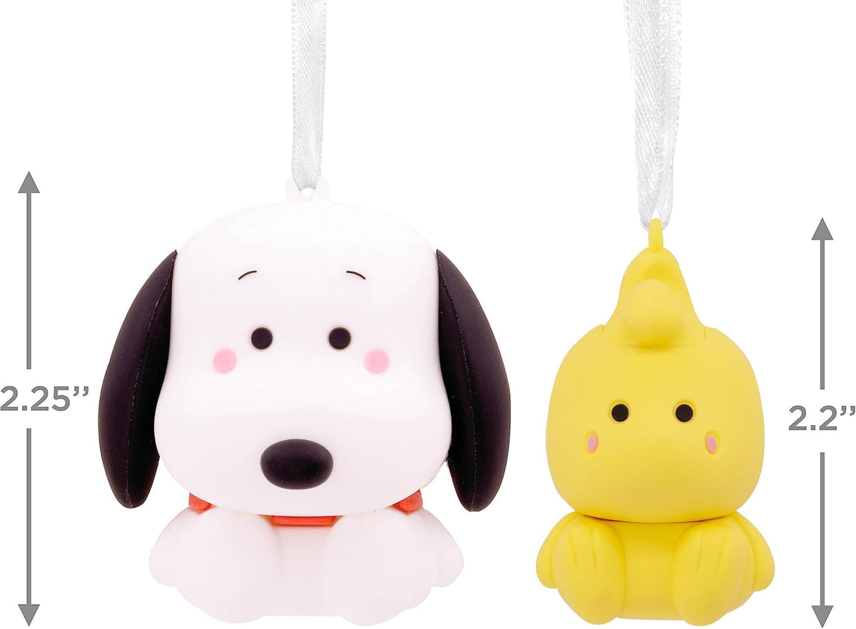 Hallmark Better Together Snoopy and Woodstock Magnetic Christmas Ornaments for Tree, Set of 2