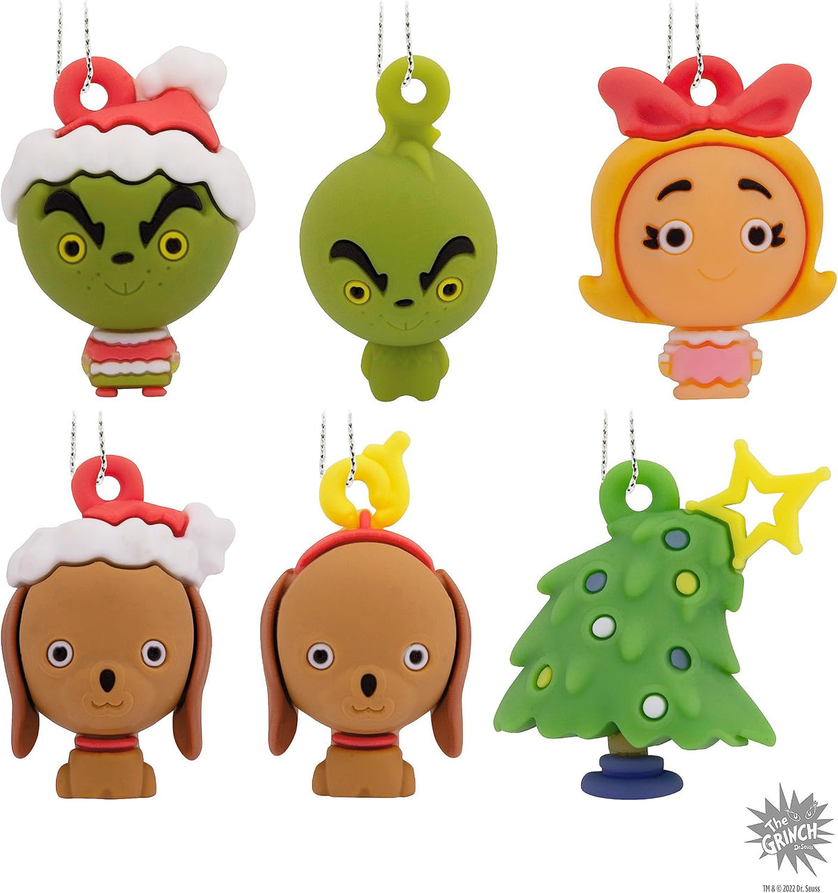 Hallmark Dr. Seuss How The Grinch Stole Christmas! Miniature Christmas Ornaments, Set of 6
