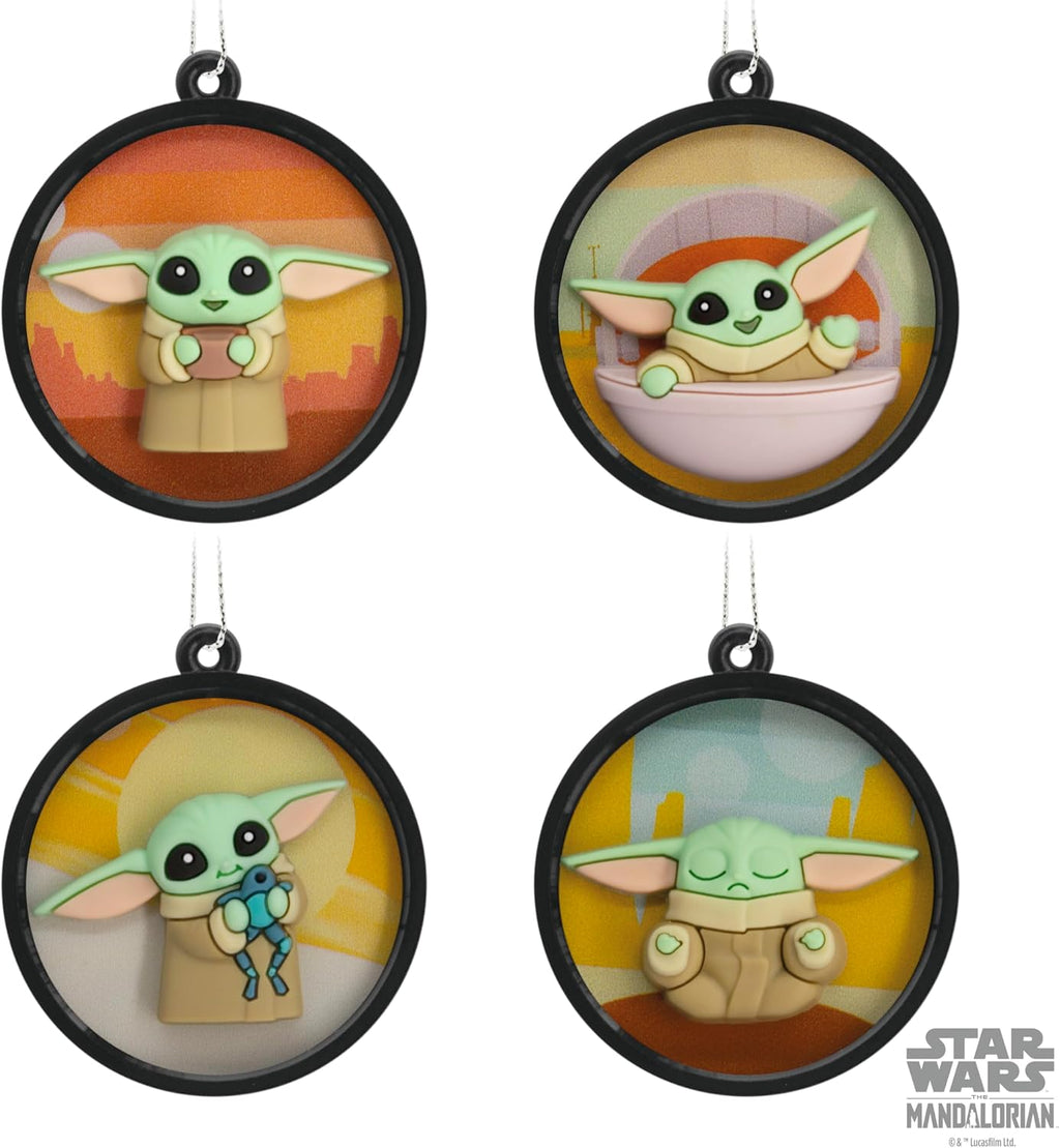 Hallmark Star Wars: The Mandalorian Mini Christmas Ornaments, Set of 4