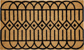 Ackland Coir Doormat | Clara Black Geometric | 18" x 30"