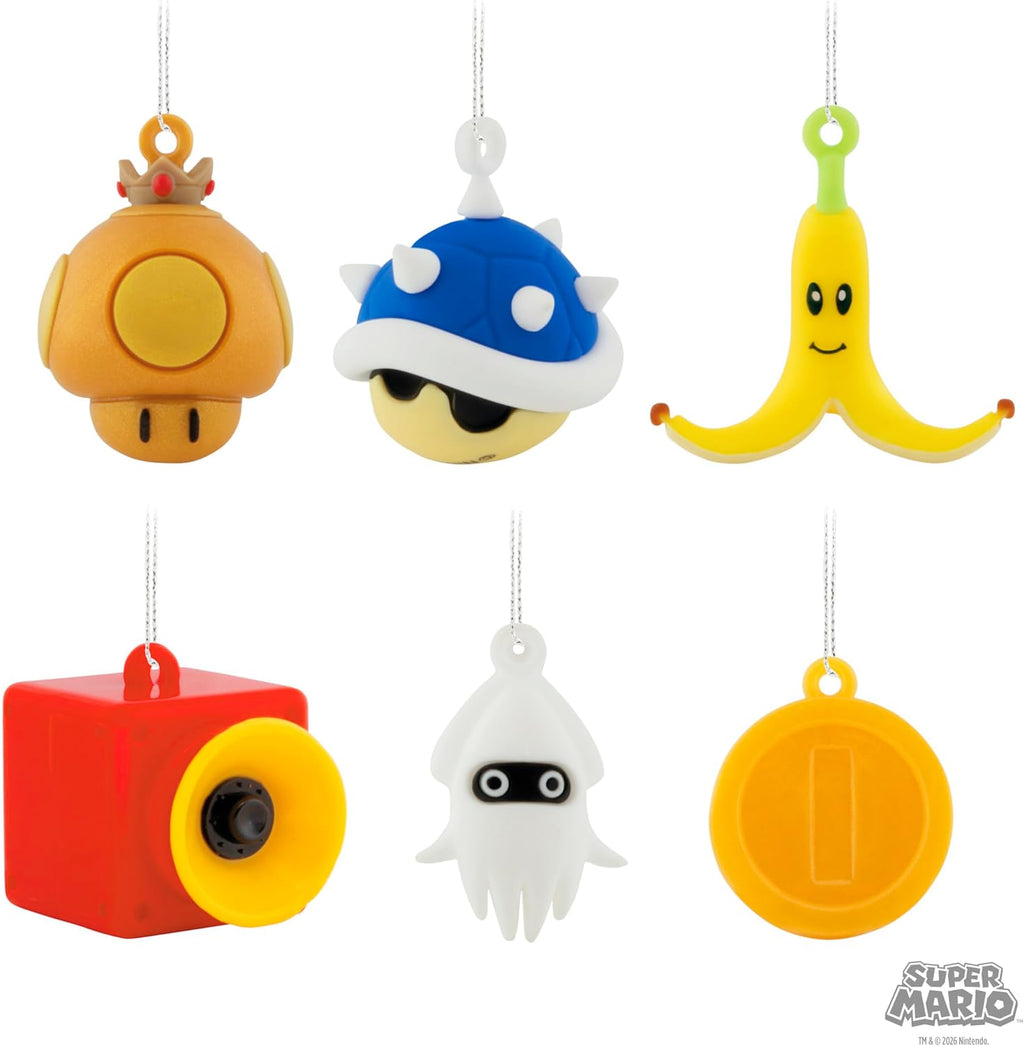 Hallmark Mini Nintendo Christmas Ornaments (Mario Kart) Set of 6