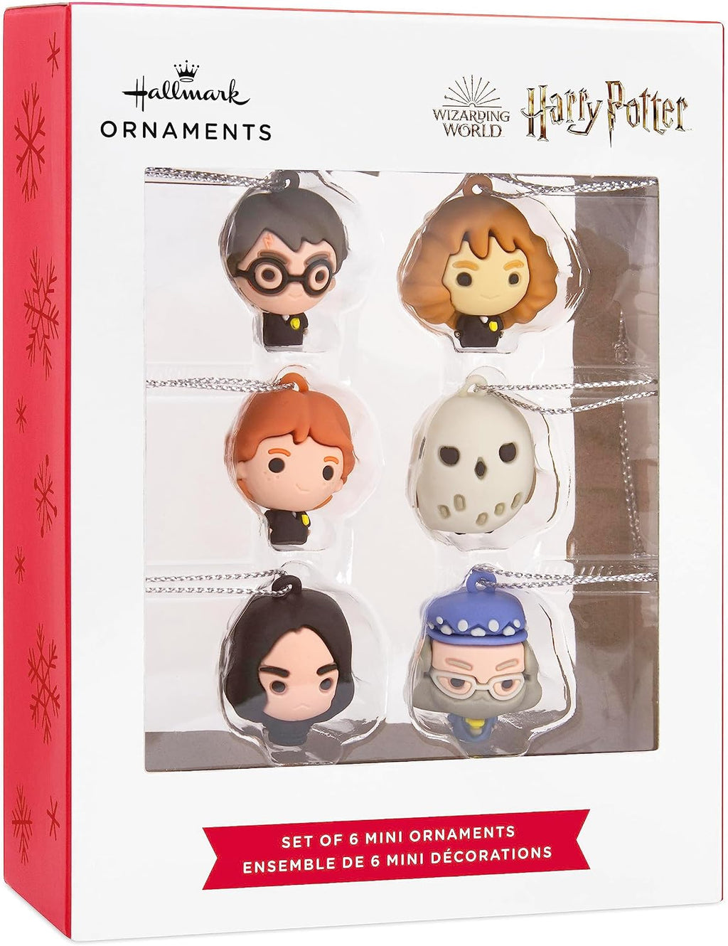Hallmark Harry Potter and Friends Mini Christmas Ornaments, Shatterproof, Set of 6