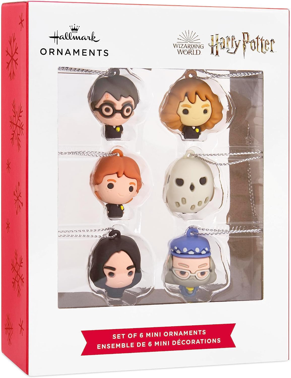 Hallmark Harry Potter and Friends Mini Christmas Ornaments, Shatterproof, Set of 6