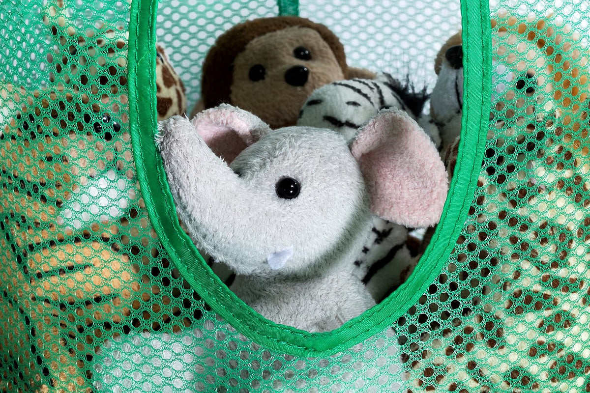 Handy Laundry 5-Shelf Storage Organizer - 12" X 59" - Hang in Your Children's Room or Closet - Fun Way to Organize Kids Toys or Store Gloves, Hats and Mittens - Attaches Easily to Any Rod (Green)