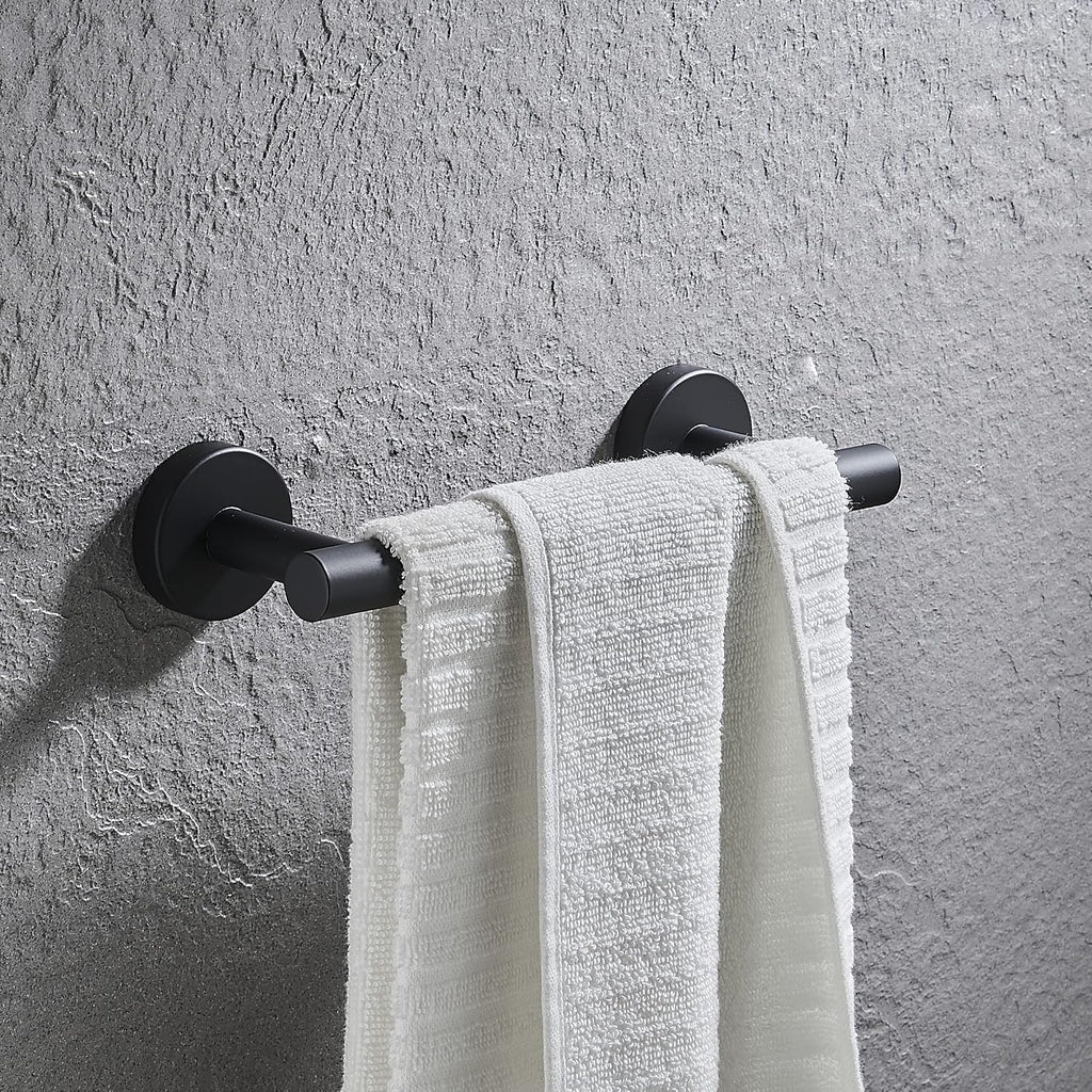 Hand Towel Holder for Bathroom Hardware Set, SUS304 Stainless Steel Towel Bar, 9-Inch Matte Black Bathroom Accessories Towel Rack, Wall Mounted.
