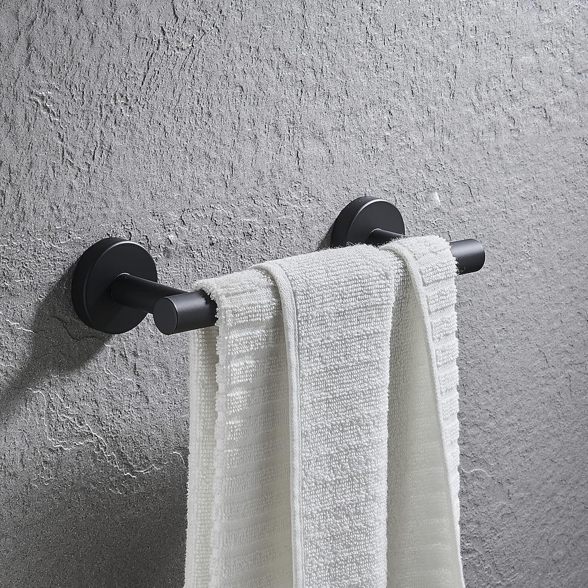 Hand Towel Holder for Bathroom Hardware Set, SUS304 Stainless Steel Towel Bar, 9-Inch Matte Black Bathroom Accessories Towel Rack, Wall Mounted.
