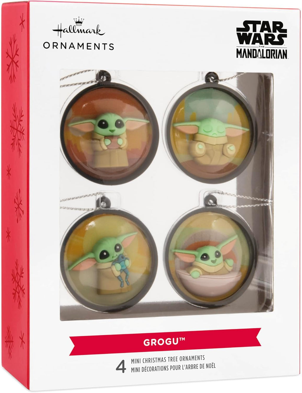 Hallmark Star Wars: The Mandalorian Mini Christmas Ornaments, Set of 4