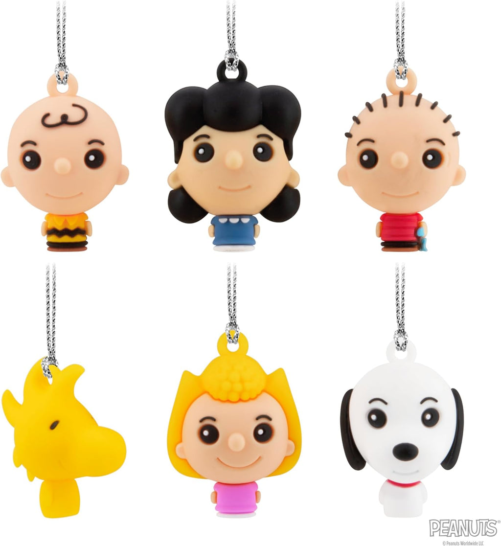 Hallmark Peanuts Mini Christmas Ornaments, Shatterproof, Set of 6