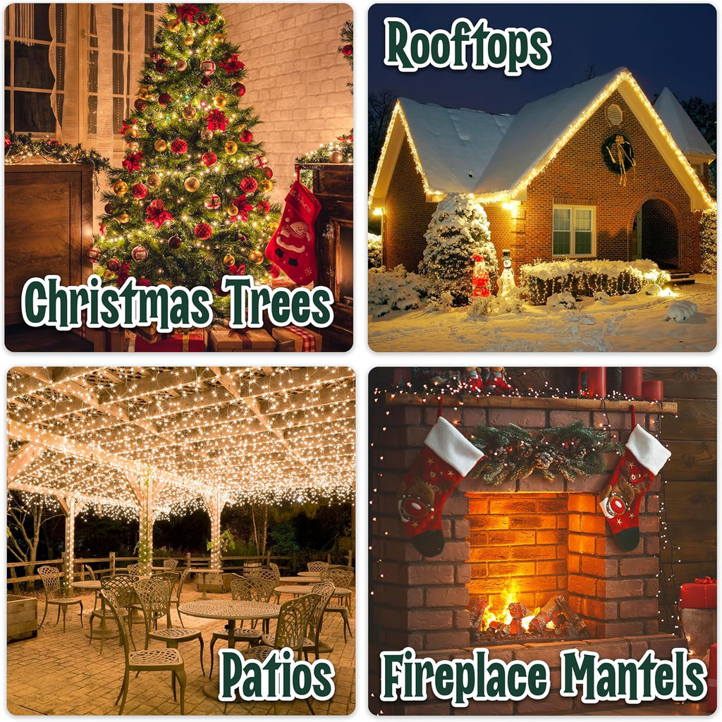 White Christmas Lights for Tree - 50 Mini Light String | 10.4 Feet Long